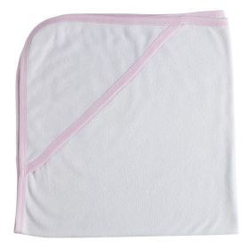Hooded Towel with Pink Binding
