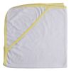 Hooded Towel with Yellow Binding