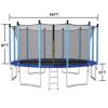 Outdoor Trampoline with Safety Closure Net