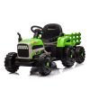 Ride on Tractor with Trailer,12V Battery Powered Electric Tractor Toy w/Remote Control,electric car for kids,Three speed adjustable,Power display, USB