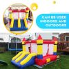 YARD Bounce House Dual Castle Slide with Air Blower, Four-Sided Protection Net, Inflatable Bounce House for Outdoor Indoor Party, Made of Nylon and Vi