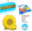 YARD Bounce House Dual Castle Slide with Air Blower, Four-Sided Protection Net, Inflatable Bounce House for Outdoor Indoor Party, Made of Nylon and Vi