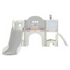 Kids Slide Playset Structure 9 in 1, Freestanding Spaceship Set with Slide, Arch Tunnel, Ring Toss, Drawing Whiteboardl and Basketball Hoop for Toddle