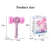 Kids Bubble Wand Blower Bubble Hammer, music and Light up automatic bubble machine, Girls outdoor Fun bubble toy, Birthday Party Easter Gift for 3-8 y