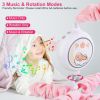 Musical Crib Mobile for Girls Baby Musical Crib Bed Bell Nursery Mobile with 12 Melodies 5 Flower Rattles 3 Modes Volume Adjustment Newborn Gift