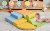 Soft Climb and Crawl Foam Playset 6 in 1, Soft Play Equipment Climb and Crawl Playground for Kids,Kids Crawling and Climbing Indoor Active Play Struct