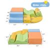 Soft Climb and Crawl Foam Playset 6 in 1, Soft Play Equipment Climb and Crawl Playground for Kids,Kids Crawling and Climbing Indoor Active Play Struct