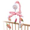 Musical Crib Mobile for Girls Baby Musical Crib Bed Bell Nursery Mobile with 12 Melodies 5 Flower Rattles 3 Modes Volume Adjustment Newborn Gift