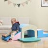 Soft Foam Playset for Toddlers; Safe SoftZone Single-Tunnel Foam Climber for Kids; Lightweight Indoor Active Play Structure with Slide Stairs and Ramp