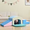 Soft Foam Playset for Toddlers; Safe SoftZone Single-Tunnel Foam Climber for Kids; Lightweight Indoor Active Play Structure with Slide Stairs and Ramp