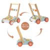 ROBUD Wooden Baby Walker Push Toy Adjustable Speed Learning for 10 Months +
