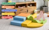 Soft Climb and Crawl Foam Playset 6 in 1, Soft Play Equipment Climb and Crawl Playground for Kids,Kids Crawling and Climbing Indoor Active Play Struct