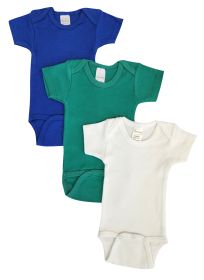Unisex Baby 3 Pc Onezies (Color: Blue/Green/, size: medium)