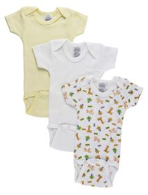 Boys Printed Short Sleeve Variety Pack (Color: White/Aqua/Print, size: small)