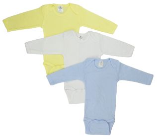 Boys Pastel Long Sleeve Onezie (Color: Blue/Yellow/White, size: small)