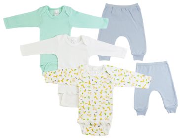 Infant Boys Long Sleeve Onezies and Joggers (Color: Blue/Blue, size: small)
