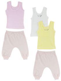 Girls Tank Tops and Joggers (Color: Pink/Pink, size: medium)