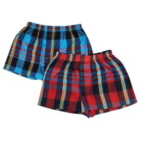 Baby Boxer Underwear 2 Pack (Color: Blue/Red, size: 4T)