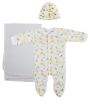 Unisex Newborn Baby 3 Pc Layette Sets