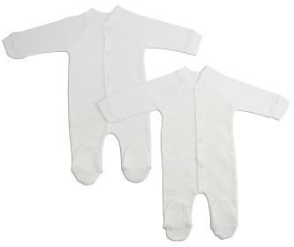 Interlock White Closed-toe Sleep & Play (Pack of 2) (Color: White, size: medium)