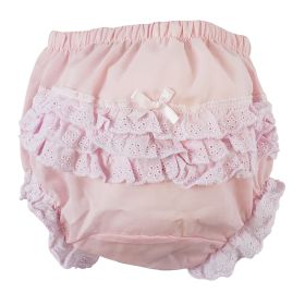 Pink Girl's Cotton/Poly "Fancy Pants" Underwear (Color: Pink, size: small)