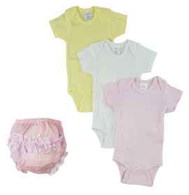 Pink Girl's Onezies and Fancy Pants Underwear (Color: Pink, size: large)