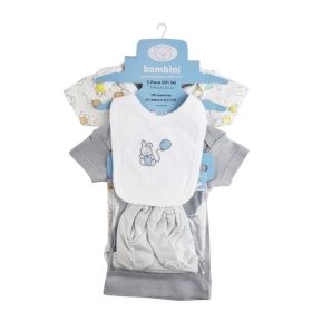 5-Piece Hanging Gift Set (Color: Grey, size: Newborn)