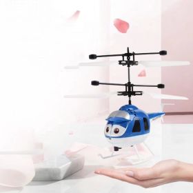 1pc Induction Intelligent Gesture Remote Control Helicopter; Boys Girls Children Suspension Aircraft (Color: Blue)