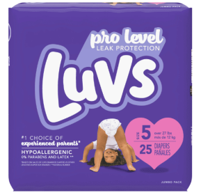 Luvs Pro Level Leak Protection Diapers, Size 5, 25 Count (Brand: Luvs)