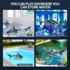 Remote Control Shark [2022 New Version] 1:18 High Simulation Scale Fish With Light & Spray Water For Lake Bathroom Pool Toys For Kids Ages 4 5 7 8 Boy