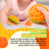 Pop Hamburger Spongy Toy Silicone Simulation Bread Memory Rising Interactive Fidget Toy Super Soft for Office Decompress
